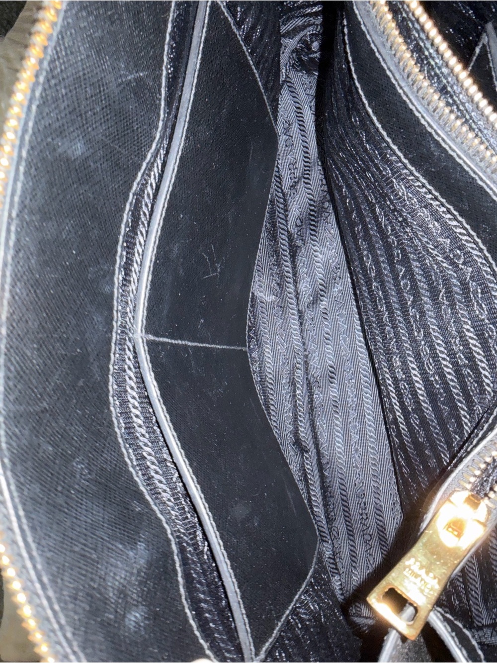 Prada Black Saffiano Satchel with Gold Hardware and Removable Strap - Picture 15 of 16